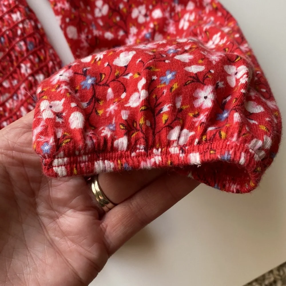 Old Navy girls floral peasant top